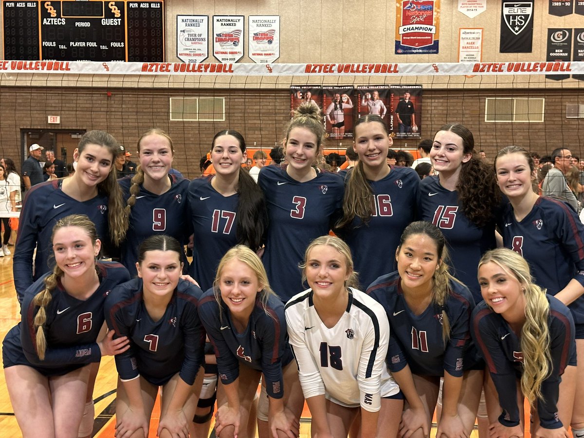 perry_pumas's tweet photo. Check out this team!  They came back from being down 9-1 in Set 5 to win 17-15 and move on to the State Championship Friday at 7pm!!!!
Plan on the road trip to Veterans Memorial!
@PerryPumas07 @CUSDAthletics @perrygirlsvball https://t.co/vsmVWZnXEh