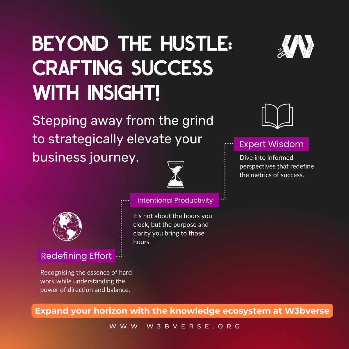 w3bverseorg's tweet photo. Redefine 'hustle' for real productivity 🌱. Shift from busyness to purpose. Read @Forbes: https://t.co/3OARfACsX6. Learn dropshipping at W3bverse: https://t.co/Wyps1zE6Vk 🚀 #WorkLifeBalance #BusinessInsights https://t.co/V3njDVOcr2