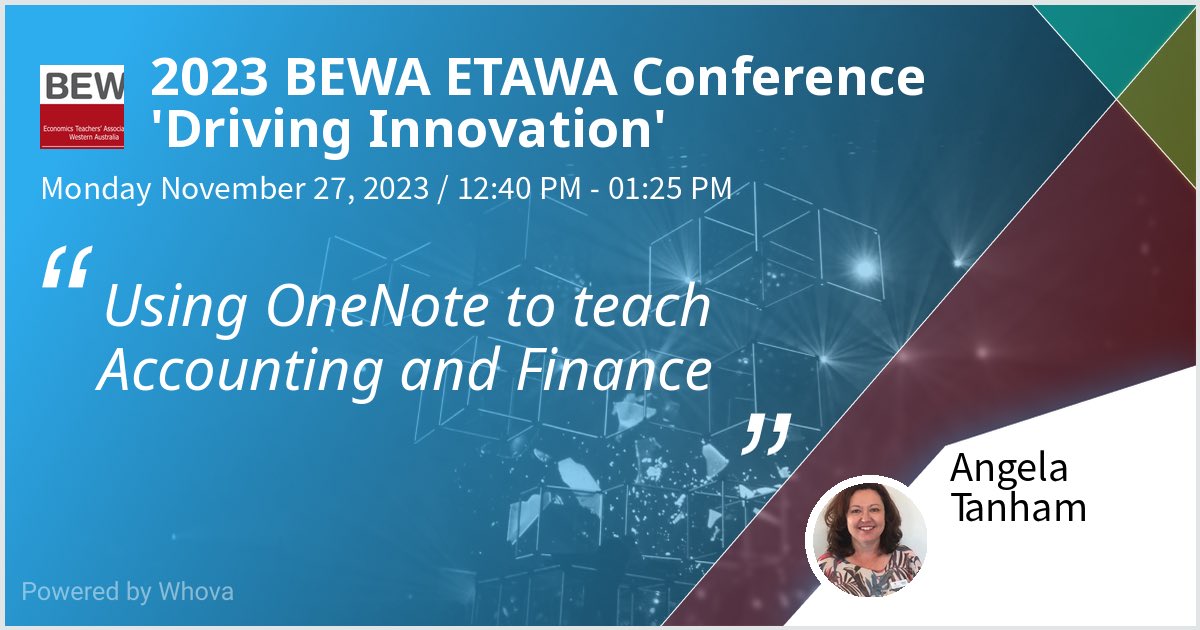 Angela Tanham (@atanham70) on Twitter photo I am speaking at 2023 BEWA ETAWA Conference 'Driving Innovation'. Please check out my talk if you're attending the event! - via #Whova event app <a href="/OneNoteEDU/">OneNote Education</a> <a href="/MicrosoftEDU/">Microsoft Education</a> #MIEExpert I am speaking at 2023 BEWA ETAWA Conference 'Driving Innovation'. Please check out my talk if you're attending the event! - via #Whova event app <a href="/OneNoteEDU/">OneNote Education</a> <a href="/MicrosoftEDU/">Microsoft Education</a> #MIEExpert