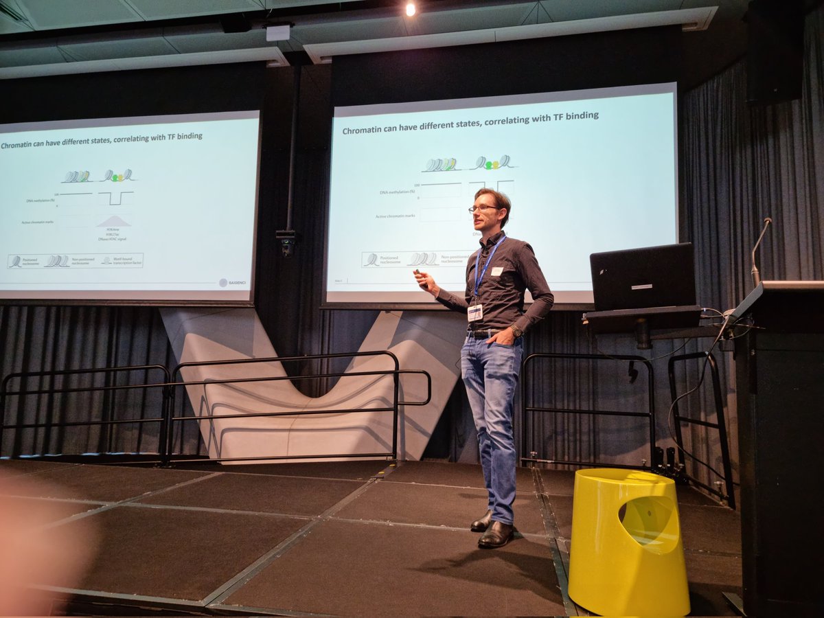 Luke Isbel making a big case for why epigenetics is fascinating more than half our genome is repeats and repressed! #EpiCSA2023