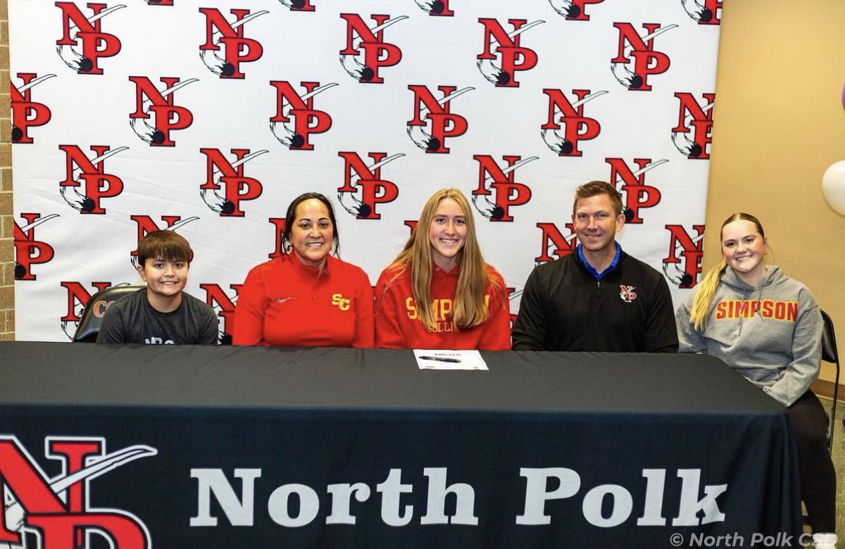 R O L L   S T O R M  ⚽️

Congratulations to Ava Croft, for making it official and signing to <a href="/SimpsonWSOC/">Simpson W. Soccer</a>!

We’re so proud of all you’ve accomplished at North Polk, for both the volleyball and soccer programs! Go do big things Ava!

#NPVB #GOMETS #SigningDay