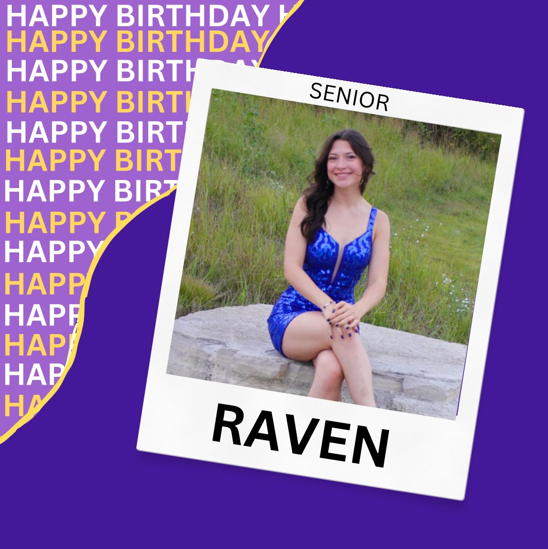 SENIOR BIRTHDAY ALERT!! Happy 18th birthday Raven! Thank you for being a great leader this season! 💜💛