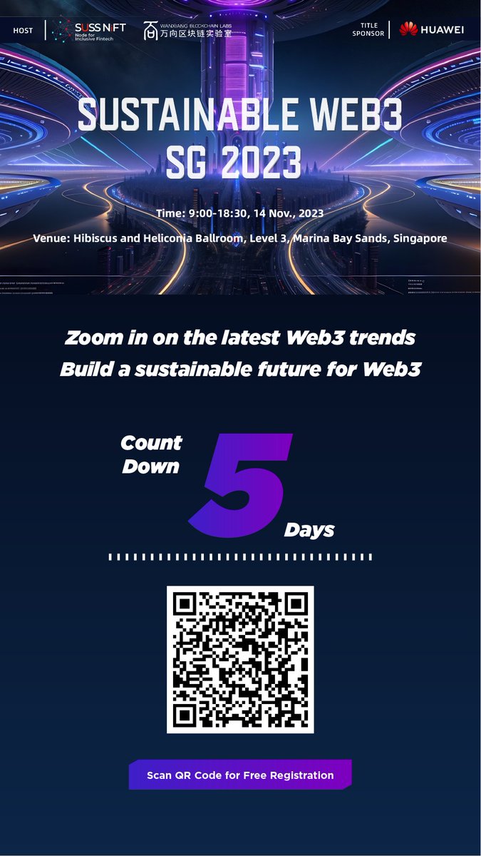 Happening soon #SustainableWeb3 @suss_sg @sussblockchain @HuaweiCloudAPAC Join free: suss.au1.qualtrics.com/jfe/form/SV_be…