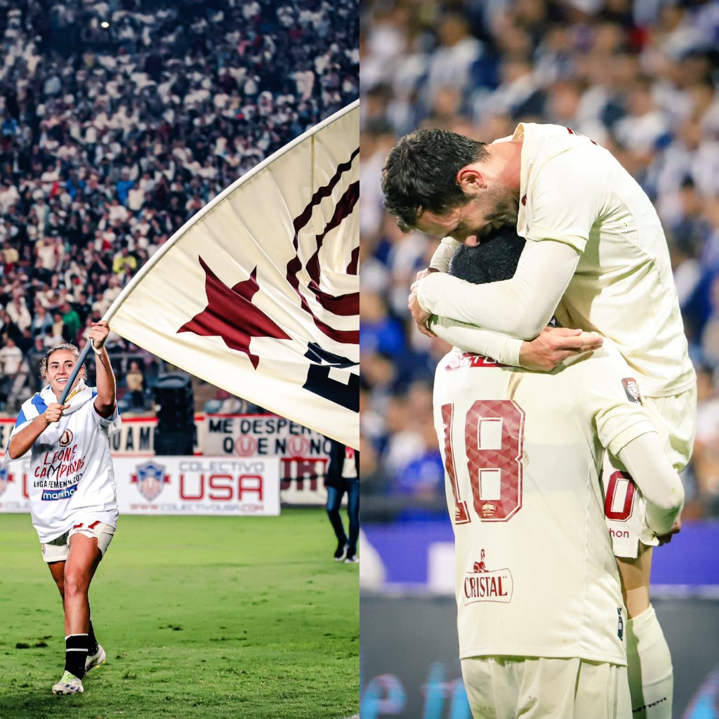 UnidosxLaU's tweet photo. ¡🅤NIVERSITARIO 𝟐𝟎𝟐𝟑! 🗓

✅️ Campeón Fútbol Femenino.
✅️ Campeón Fútbol Masculino.

*Ambas ganadas frente a Alianza Lima.

#UnidosSomosGigantes https://t.co/usx9J6Bkds