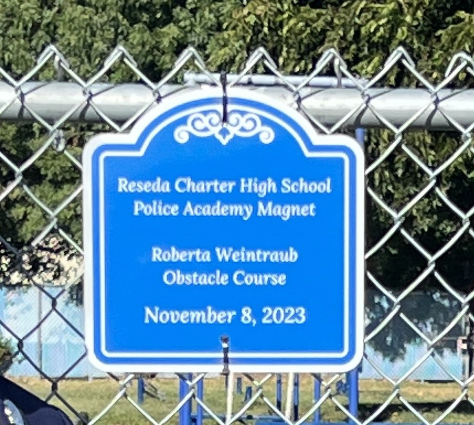 Thank you, Roberta Weintraub for your vision. It is because of you that PAMS like this exist. #25years @ResedaCharter @ResedaCOS @LASPDOfficial @LAPDHQ