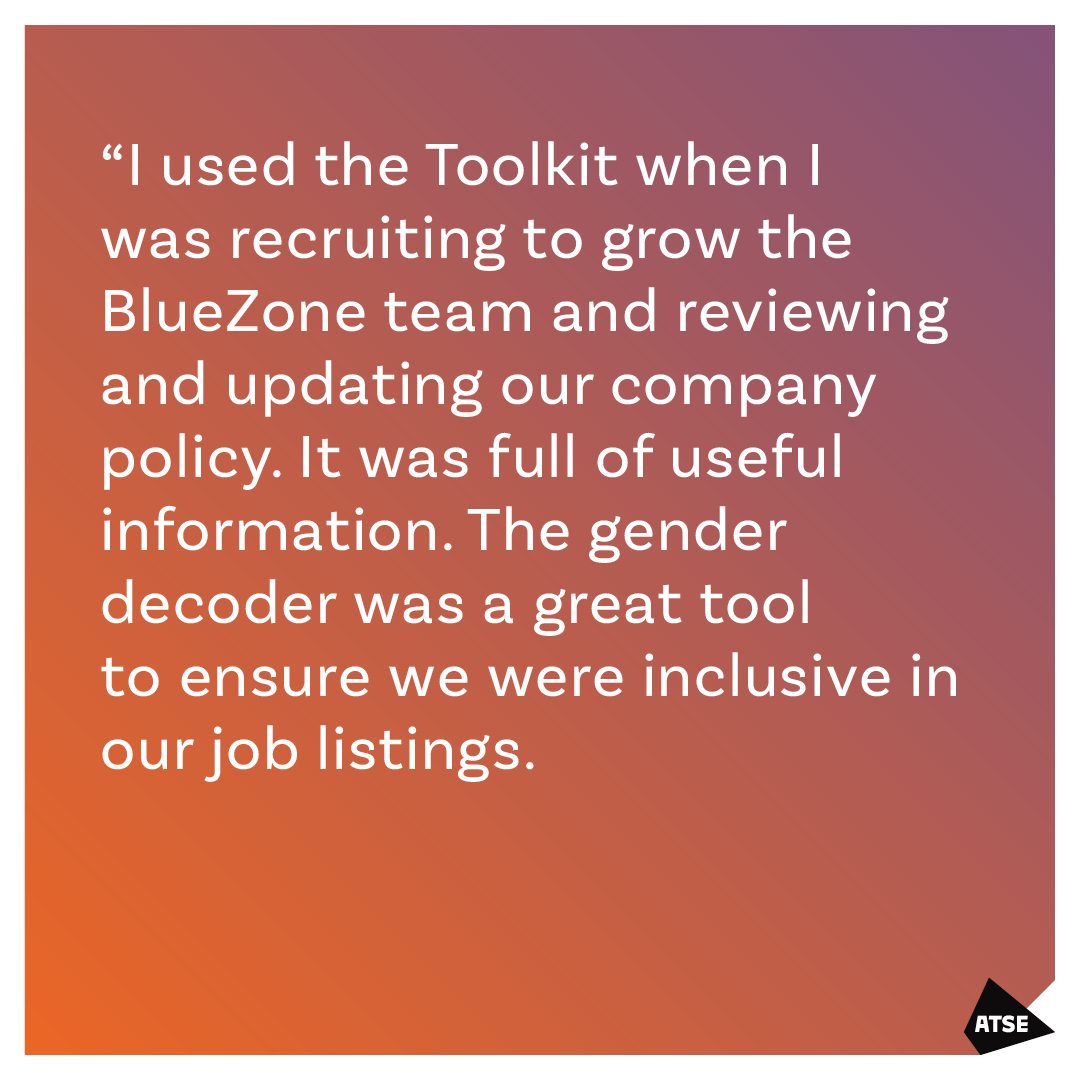 ATSE_au's tweet image. Our D&amp;amp;I Toolkit provides resources and guidance for leaders, including  BlueZone CEO Elizabeth Karpiel, to address STEM skill shortages and harness the advantages of a diverse workforce. 🛠️ 

🔗 Discover more about the Toolkit: atse.org.au/research-and-p… #InclusionatWorkWeek