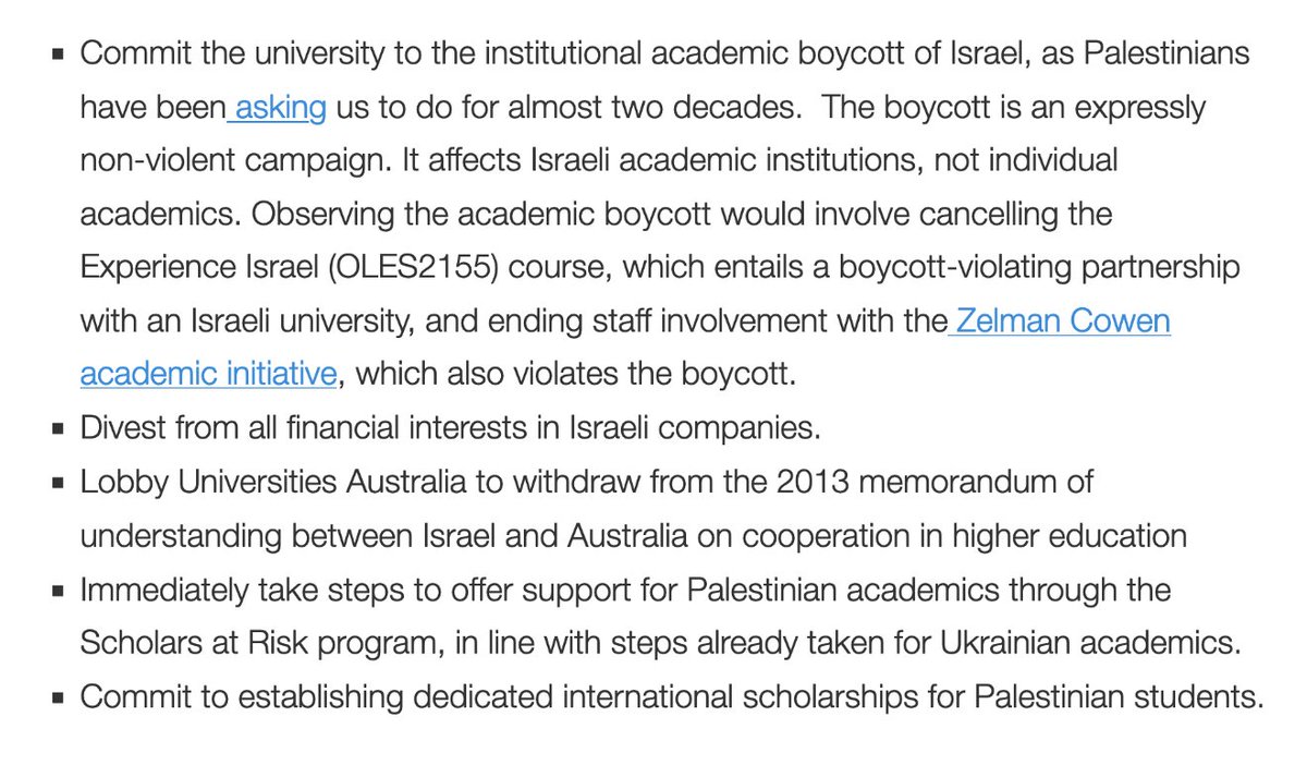 Yesterday we launched a petition calling on Sydney University management to endorse the institutional academic boycott of Israel, and support Palestinian scholars and students. If you work at the uni, add your name at the link. sydneystaff4bds.org/?page_id=2614