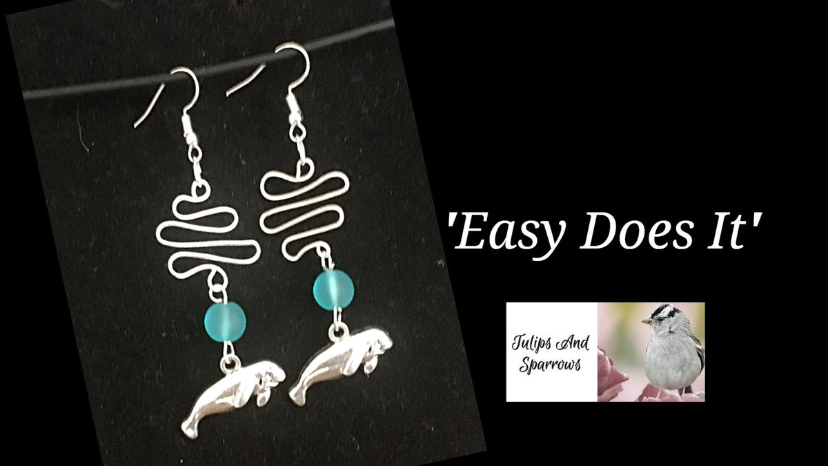 #manateeearrings #sealifejewelry #squiggleearrings #seaglassearrings #beachearrings #cruisejewelry #silverearrings #silverjewelry