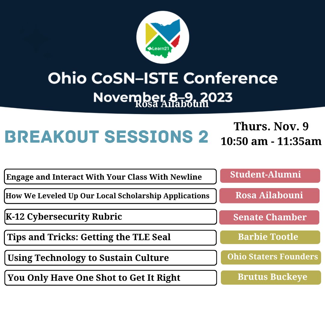 Learn21Team's tweet photo. Session two is starting soon! Make sure you find a great session to ignite your imagination! #learn21conf https://t.co/1Cxge6ZQxd