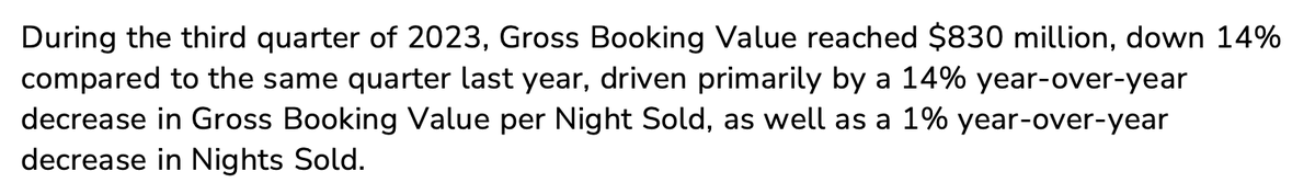 1) ADRs: Rate was -14% y/y in Q3. Vacasa is the best barometer we have for the performance of 'traditional vacation markets', and this number tracks with much of our anecdotal discussion here on STRtwit.

Great operators & properties holding in - mediocre ones down 10-20%+