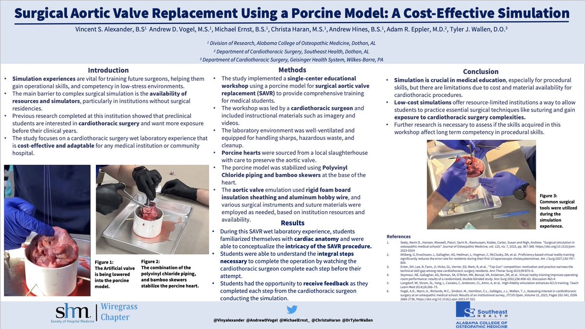Excited to share this innovative Simulation!
<a href="/SocietyHospMed/">Society of Hospital Medicine</a> <a href="/ACOMEDU/">ACOM</a> #shmWiregrass #ACOMposterday #WGMER <a href="/MichaelErnst_/">Michael Ernst</a> <a href="/AndrewDVogel/">Andrew Vogel, DO, MS</a> <a href="/ChristaHaran/">Christa Haran, OMS II</a> <a href="/Andrew_Hines99/">Andrew Hines, OMS-II</a> <a href="/md_syedfatmi/">Syed Fatmi, MD, MPH</a> <a href="/WaseemM001/">Waseem Mohamed</a> <a href="/ASK_HM17/">Amith Skandhan MD SFHM FACP</a>