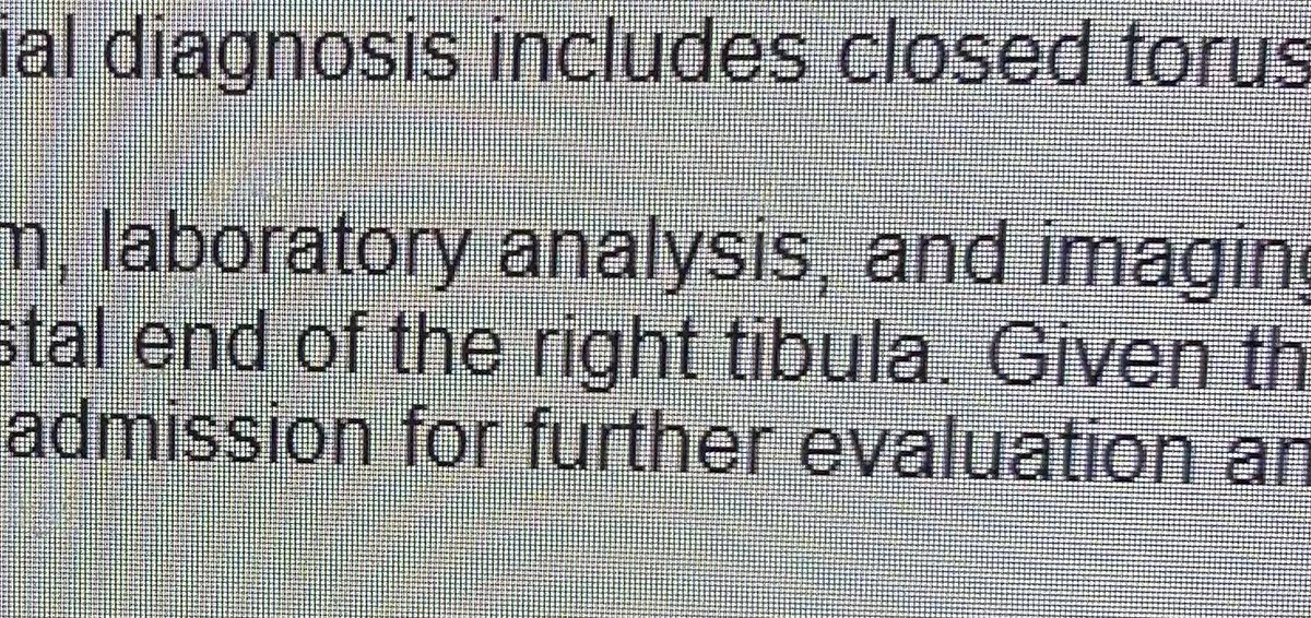 Not the right tibula!!!