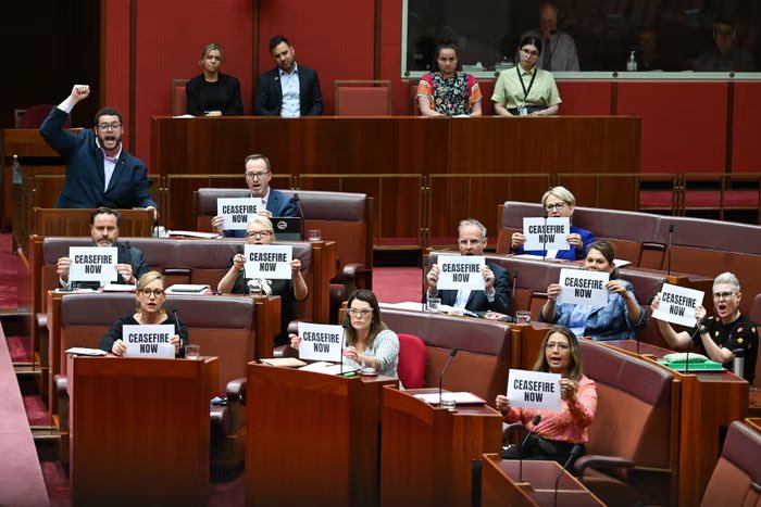 I will not be silenced. The Greens will not be silenced. The millions across the world demanding justice for Palestine will not be silenced.

Ceasefire now! Ceasefire now! Ceasefire now!