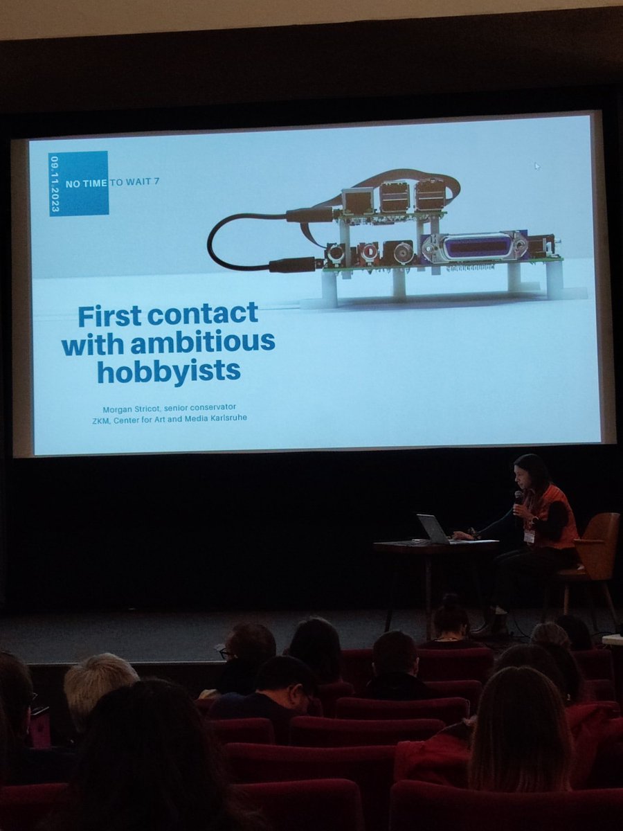 Morgan Stricot is sharing her experience at @zkmkarlsruhe with ambitious hobbyists! 🎉🎉✨ #nttw7