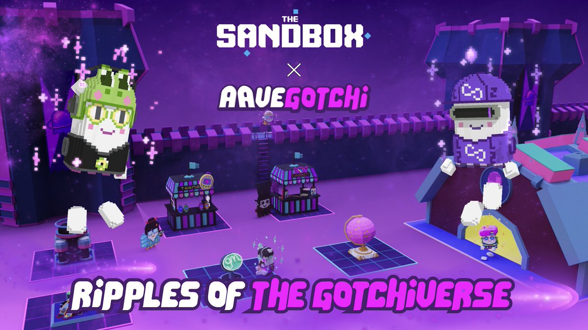 TheSandboxGame's tweet photo. Ripples of the Gotchiverse enters The Sandbox 👻 TODAY!