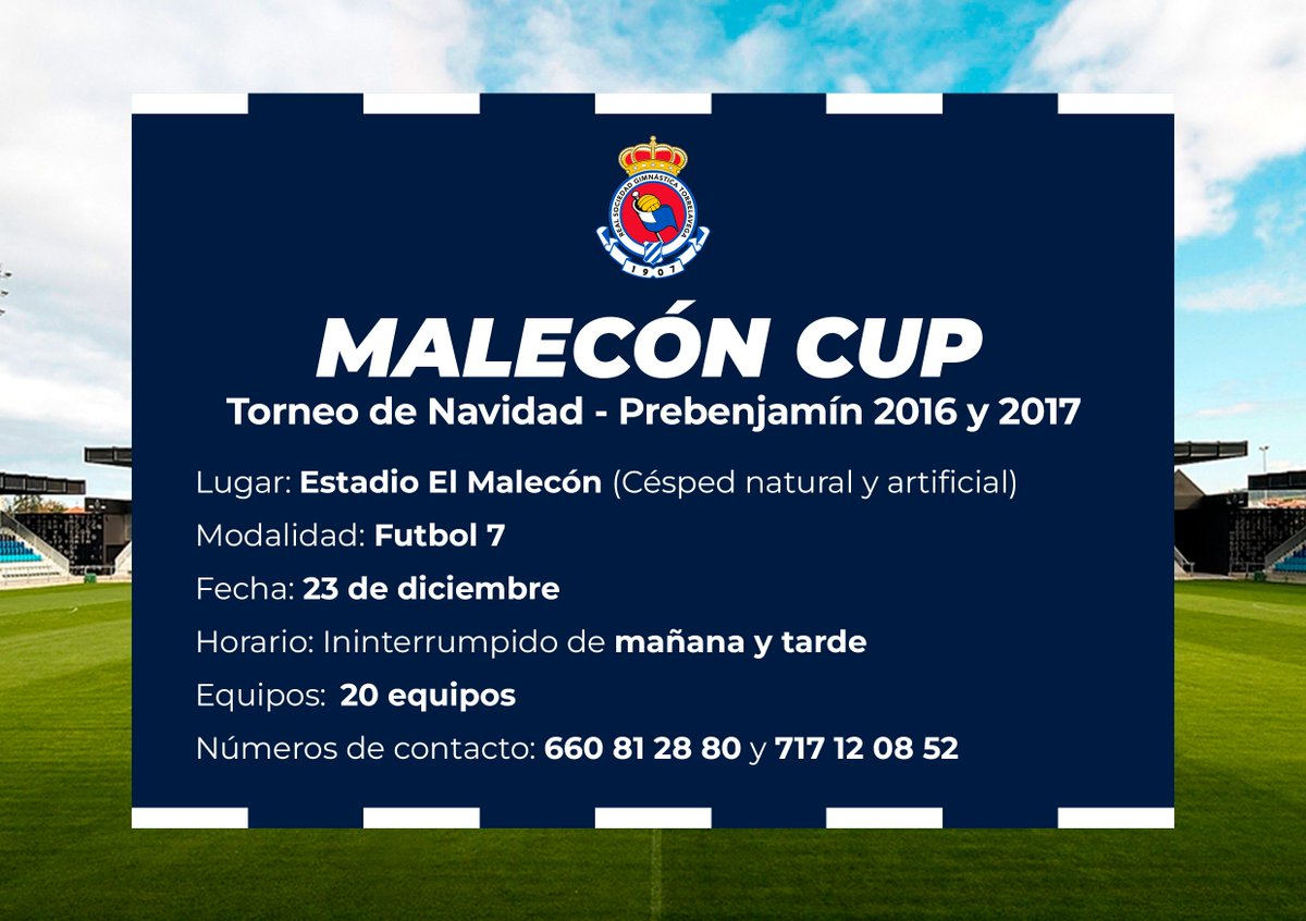 MaleconCup's tweet photo. 🎉 ¡ESTAMOS DE VUELTA!

🎄 Esta Navidad volvemos con una nueva edición de la Malecón Cup para los más pequeños

🗓️ El sábado 23 de diciembre El Malecón acogerá a alrededor de 300 niños

📝 Si formas parte de un equipo y quieres participar, estás a tiempo de contactar con nosotros https://t.co/DafDLAOlUy
