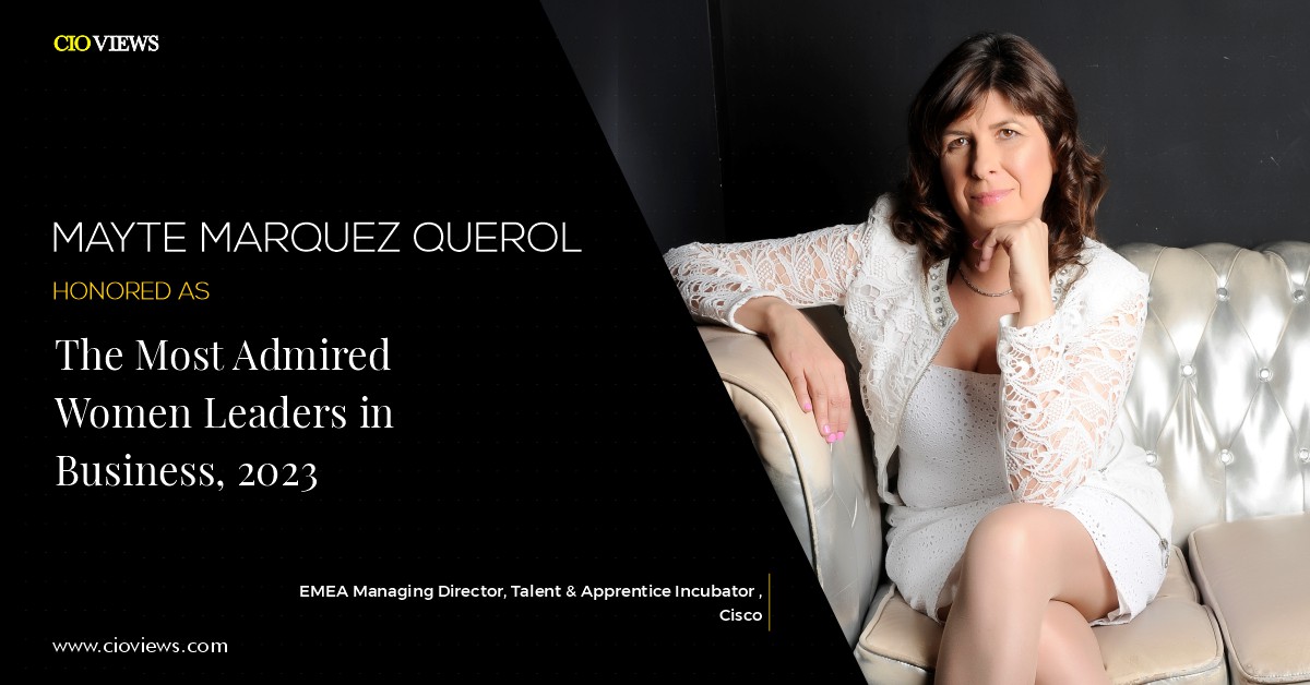 CiscoCX's tweet photo. Congratulations to Mayte Marquez Querol, the EMEA Managing Director, Talent, and Apprentice Incubator at Cisco, who has earned a place among “The Most Admired Women Leaders in Business, 2023.” 🎉

Find her story here: https://t.co/e5X8f6iStR https://t.co/kkjsfAA1Za