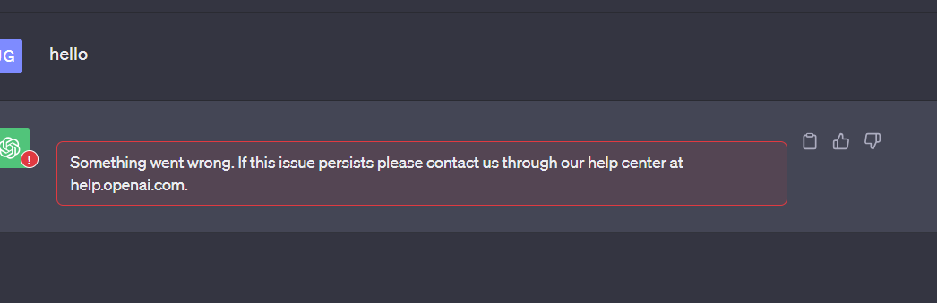 PDFgear's tweet photo. ChatGPT seems to be down, anyone having the same error? 😢

#OpenAIDown #OpenAI #ChatGPT https://t.co/oHRRBZlpME