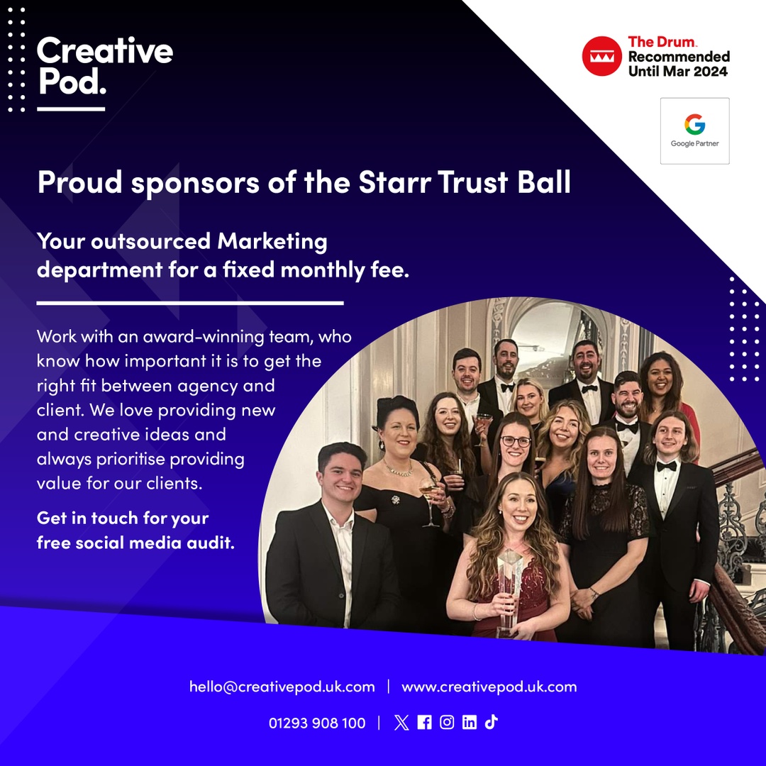 🪩 We are proud sponsors of The <a href="/StarrTrust/">Starr Trust</a> Winter Extravaganza Ball, set to take place on November 18! 

🎄 Taking place at the DoubleTree by Hilton Brighton Metropole, we look forward to kickstarting the festive season and catching up with friends, clients, and colleagues.