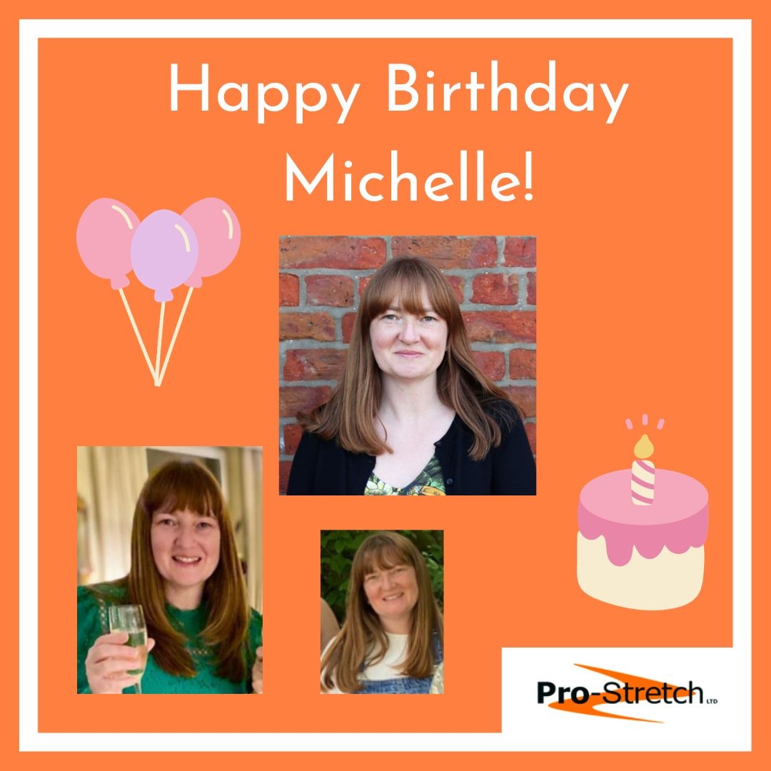 Prostretch's tweet photo. Wishing Michelle, our assistant account manager a very Happy Birthday! From all your friends at Pro-Stretch Trims! 🧡
Hope you have an amazing day! 🎂 🎈 🥳
#prostretchuk #trims #happybirthday #birthday #birthdaygirl #officebirthday https://t.co/2XLV01LQse