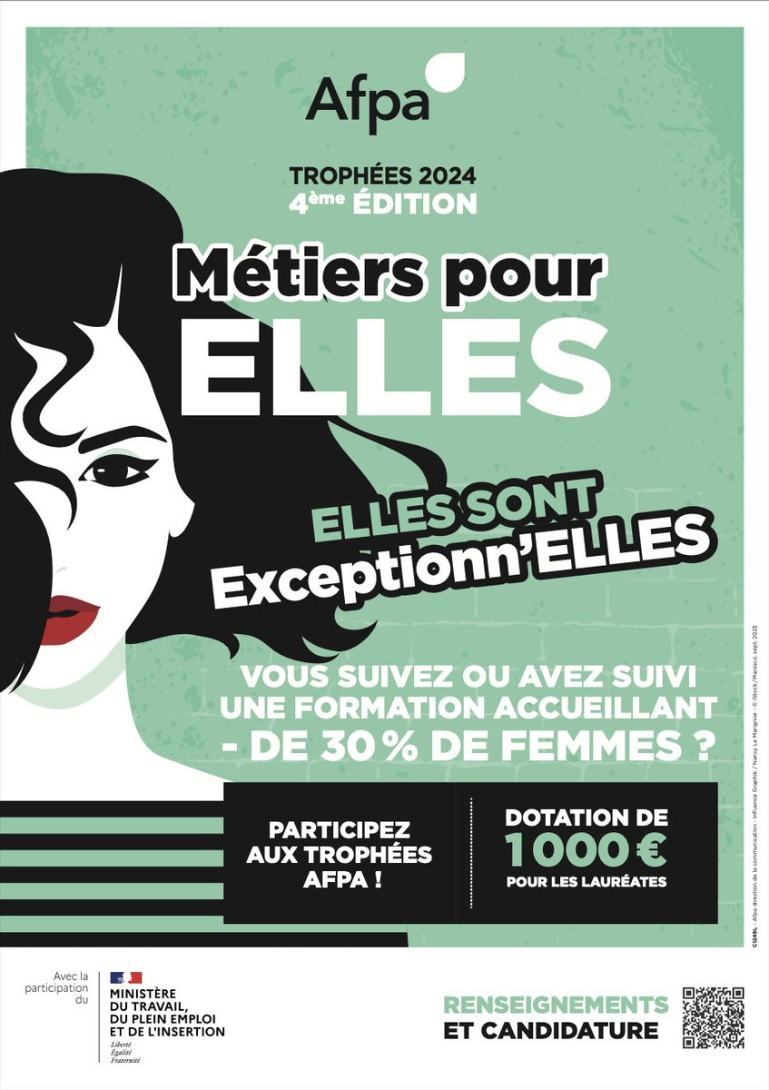 AFPA_CORSE's tweet photo. 🏆 L’Afpa Corsica participe pour la 1ère fois aux Trophées Métiers pour ELLES !

✅ Vous êtes une femme, ayant suivi une formation à l'Afpa entre 2018 et 2023, ou êtes en formation sur un titre professionnel qui accueille - de 30 % de femmes

Candidatez 👉 https://t.co/n8TynUTJhr https://t.co/IK8dvfDbyd