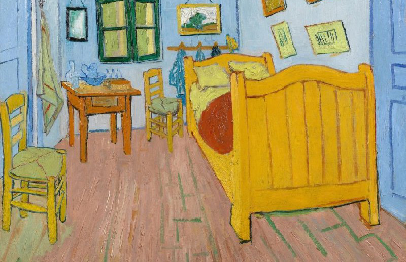 🎨 Discover the true colours of Vincent's bedroom! Did you know it originally looked different? This digital colour reconstruction allows you to experience the peaceful mood that Van Gogh intended by using specific colour combinations. (1)
