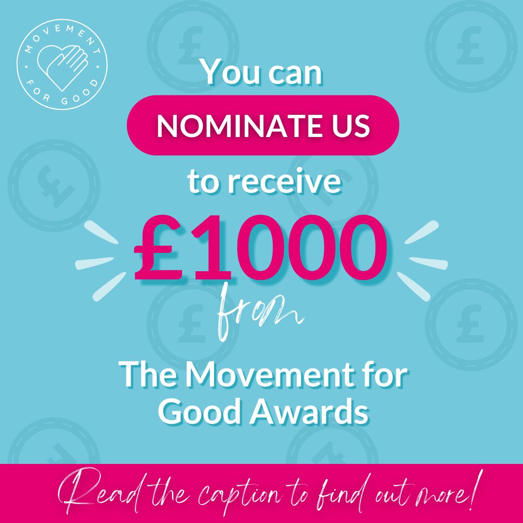 Help Ovacome recieve £1,000 in this year's Movement for Good Awards! Nominate Ovacome in just 4 steps 1. Visit movementforgood.com/index.php?cn=1… 2. Click “Nominate a Charity for £1,000” 3. Enter your details 4. Click “Nominate this Charity for the £1,000 draw”