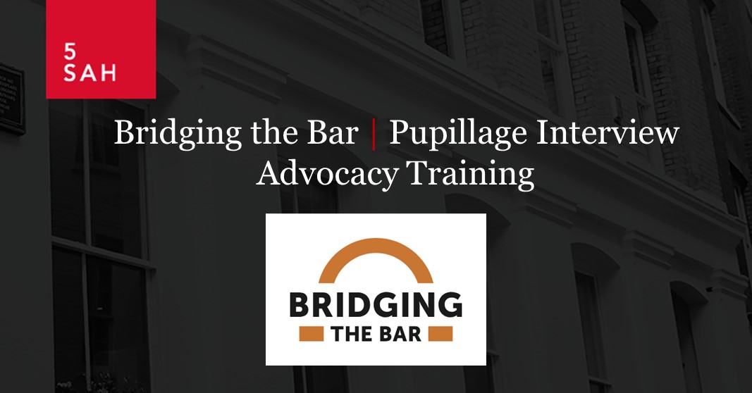 For the second year running we are running Pupillage Interview Advocacy Training sessions for 6 BTB candidates @BridgeTheBar is committed to increasing the equality of access to opportunities within the legal profession across all underrepresented groups bit.ly/5SAHBTB23