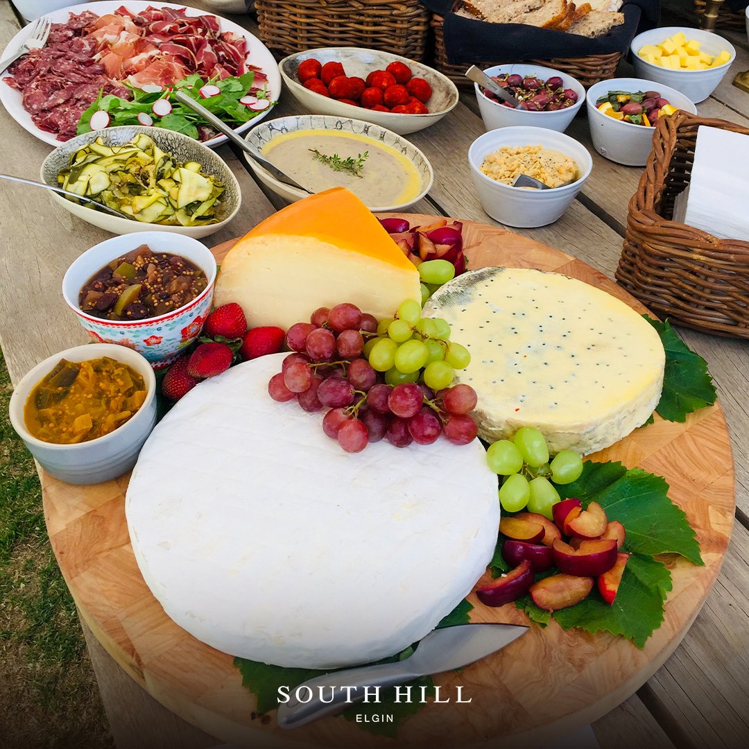 Our carefully curated selection of creamy Overberg cheeses, cured meats, and fresh  accompaniments blend harmoniously to craft a balanced masterpiece. 

#southhill #elginvalley #flavourfusion #charcuterie #overbergcheeses #southhillwine #winepairingexperience