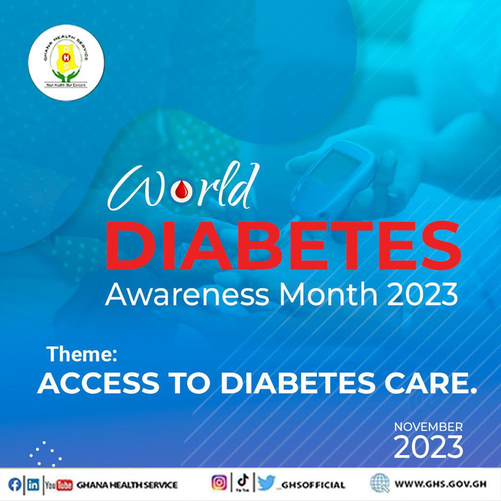 ‼️ It’s Diabetes Awareness Month! ‼️ 
The theme for 2023 Diabetes Awareness Month is “Access to diabetes care”. The theme highlights the need to focus on care for persons diagnosed with diabetes, including children, and link them to care to ensure improved outcomes.