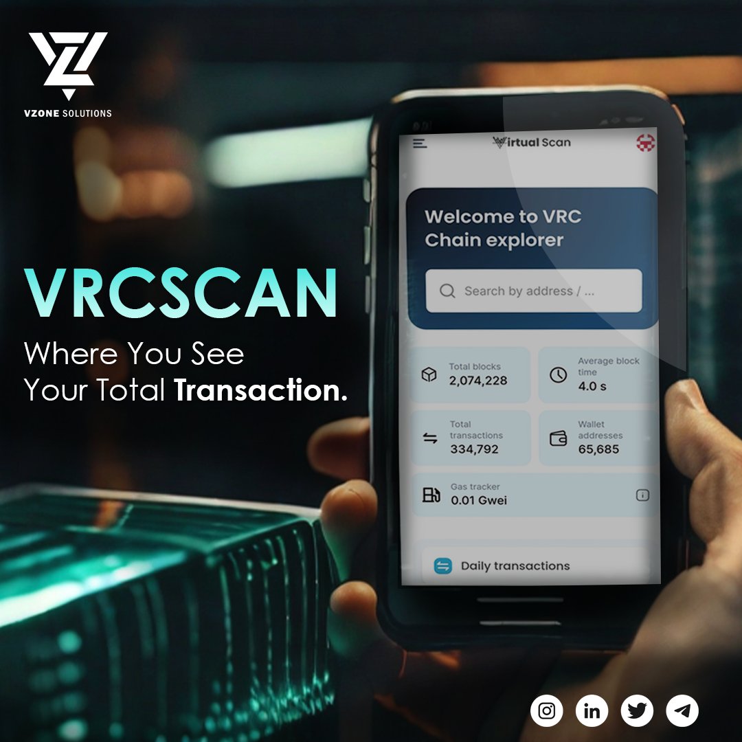 Blocklabtech's tweet photo. Stay in the know with VRCScan! Your total transaction history, clear and concise. It's not just data, it's insight. 📊🔍

Website🔗https://t.co/UWm9as16ju
Website🔗https://t.co/OYQ248LI9X

#VRCScan #CryptoInsights #BlockchainTracking #VRC #VZoneWord #VRCRewards #vrcworld #vrcnetwork #Vzoneworld #btc #VRCCoin #bitcoin #Crypto #Blockchain #Stake #Trading