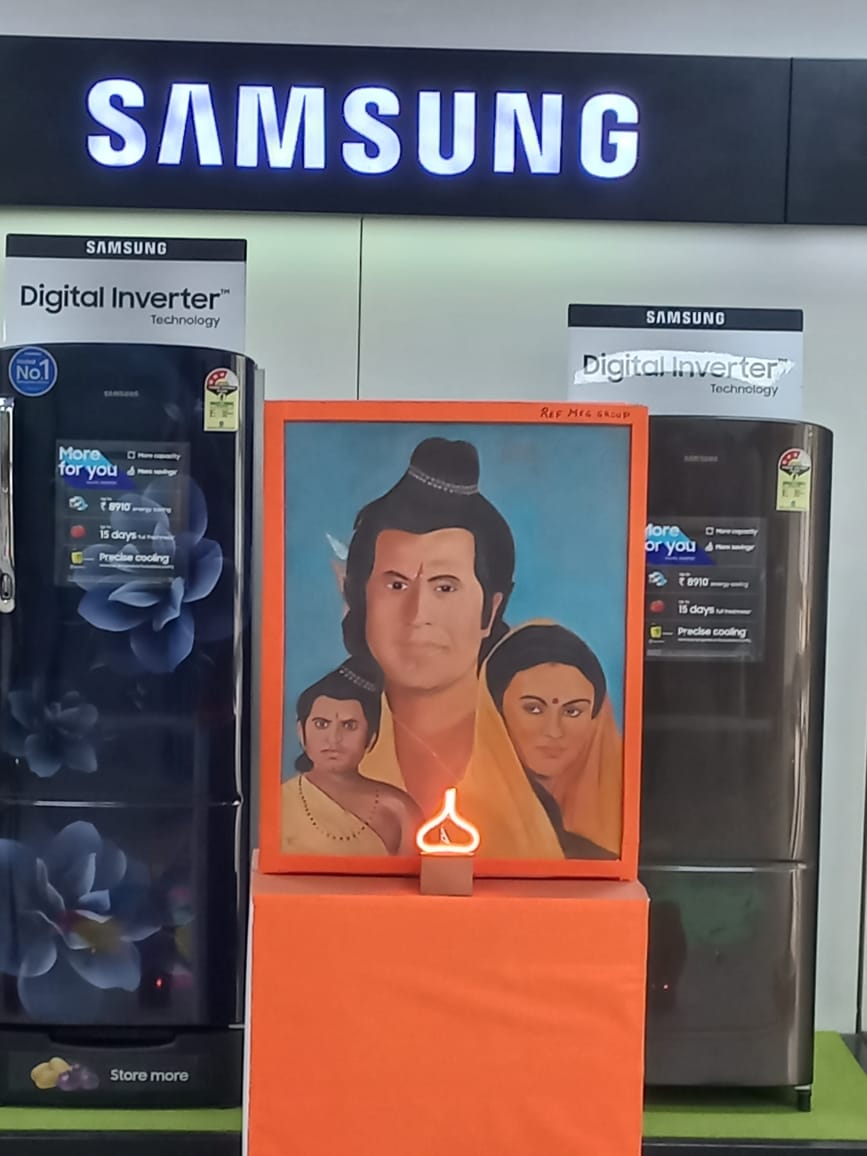RAWATAK's tweet photo. @arungovil12 @LahriSunil @ChikhliaDipika 
Diwali Celebrations in office with You makes it most memorable. 
It's made by one of our colleagues. 
Jai Shri Ram https://t.co/jXxYkxPAJI