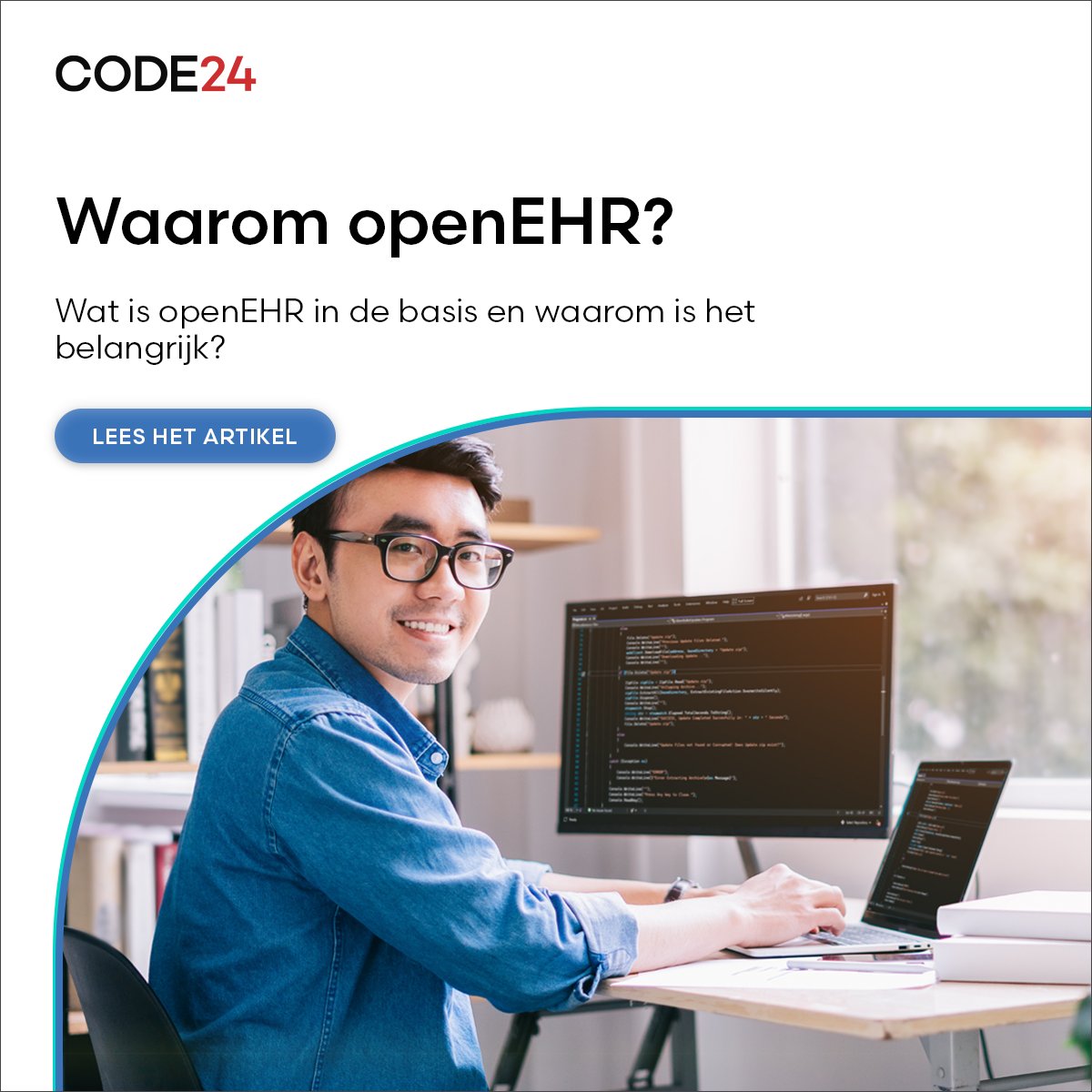 Code24NL's tweet image. Wat is openEHR eigenlijk en waarom is het belangrijk? We snappen dat dit niet voor iedereen gesneden koek is - daarom in dit artikel een korte introductie: code24.nl/blog/waarom-op…

#openEHR #EPD #Interoperabiliteit