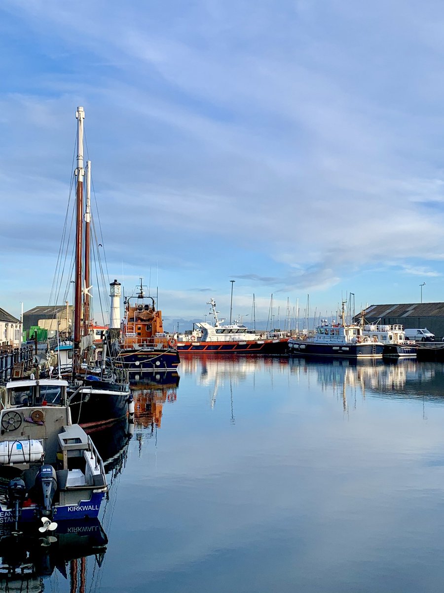 Lovely sunny start to the day up here #morningcommute #Kirkwallharbour #kirkwall #orkney #scottishislands