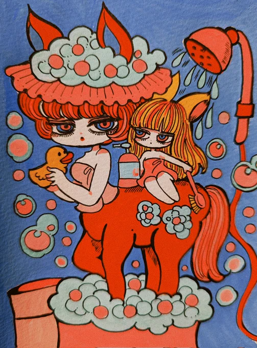 デザフェスまでもう少し…!(⁠ ⁠ꈍ⁠ᴗ⁠ꈍ⁠) 今回は5000円ほどのミニ原画も多めに持っていきます間に合いそうだったら人魚すくいちゃんたちも作っていきます! ブースNo【E398】 11月11日12日両日お待ちしております #デザフェス58