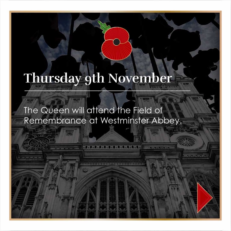 RoyalFamily's tweet photo. Royal #Remembrance events will begin today @wabbey, leading up to the Cenotaph Service on Sunday. Visit our website for a full rundown.