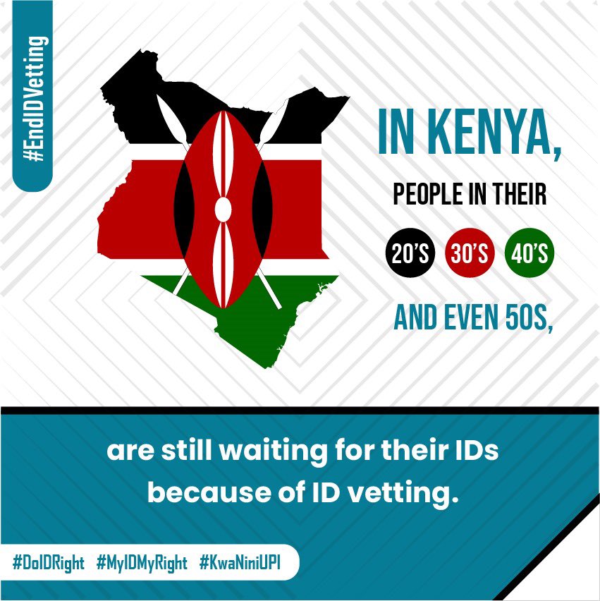 Haki_na_Sheria's tweet photo. 1/3 
What is ID Vetting?  
Vetting is a complicated discriminatory process where one must appear before registration and security agents before as part of the ID application process and only imposed on specific groups of people. https://t.co/C9wlzRh2v9