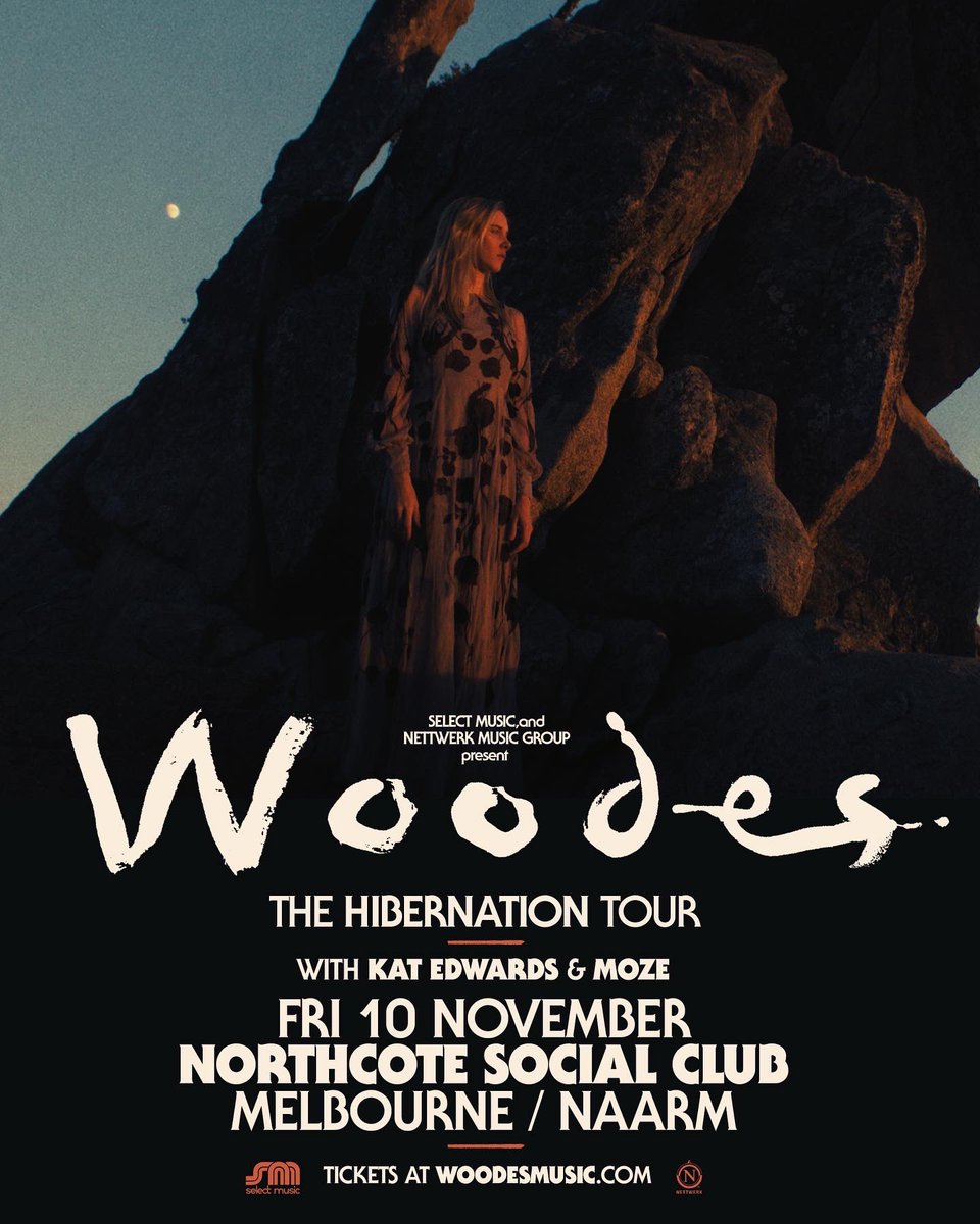 Playing in Melbourne tomorrow (Friday night) feeling excited to be back with my bandmates in Australia 🌿🌲🐉🧌 Doors at 8:30pm. Joined by @katedwards__ @mozemusic_ Grab your tickets - woodesmusic.com