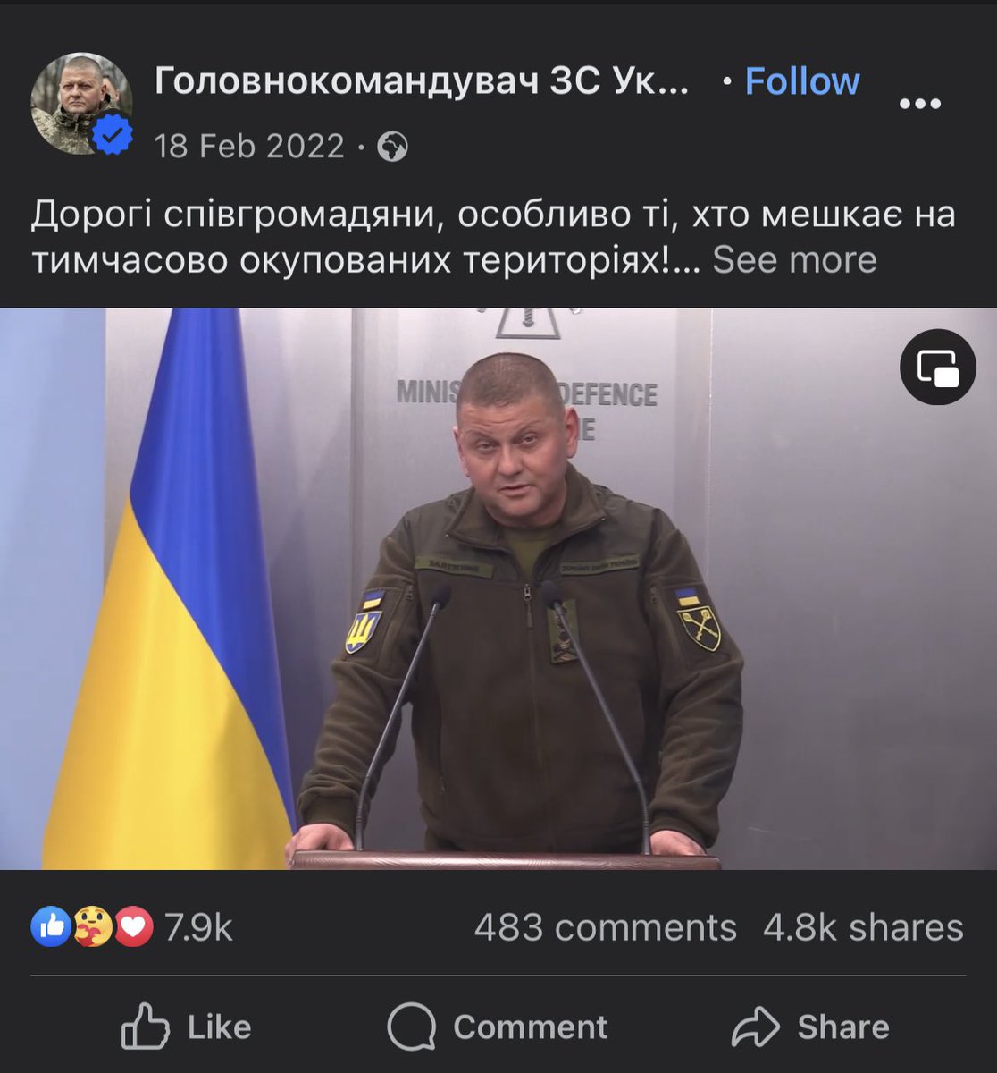 O_Rob1nson's tweet photo. Two deepfakes of Ukrainian army boss Valery Zaluzhny calling for a coup have been shared on Russian social media.

Lips are out of sync + fakes look fuzzier than the original clips.

But overall these appear to be more convincing than some of the fakes we saw earlier in the war. https://t.co/rly60usV8Q