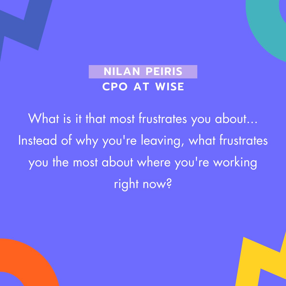 altfind_'s tweet photo. AltFind's #InterviewBits presents @nilanp of @Wise. He asks: What frustrates you most at work now? A question that delves into motivations. 🤔 Find more here https://t.co/RXbpQMY6nF 
Ever faced work frustrations? How did you tackle them? Share your story! 👇 https://t.co/9vZtV0uFmS