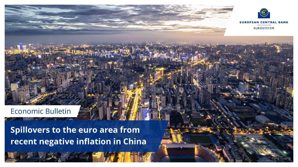 ecb's tweet photo. Chinese producer price inflation has been negative for some time, which reduces prices of euro area imports. But the impact of lower prices in China on euro area headline inflation is limited.

Read the #EconomicBulletin for our analysis https://t.co/JpiRAomnRX https://t.co/dnA8CO4Lcw