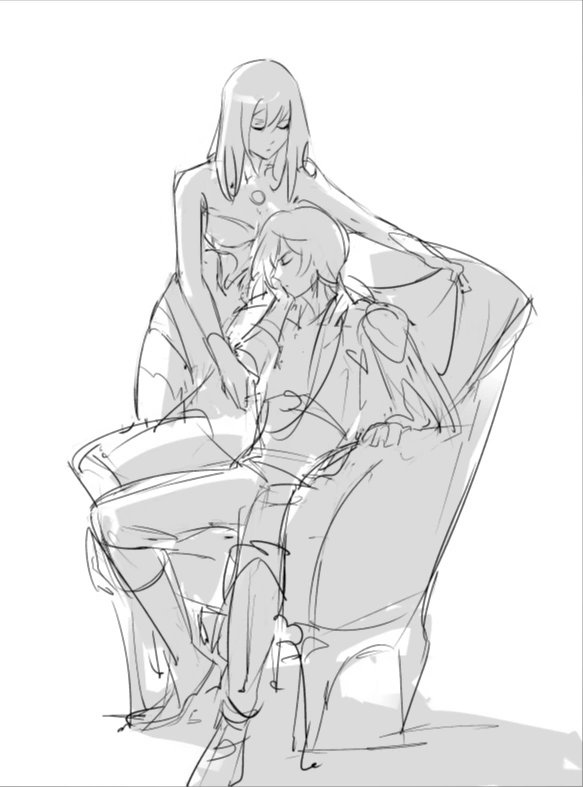 warm #lisaminci #kaeya #sketch