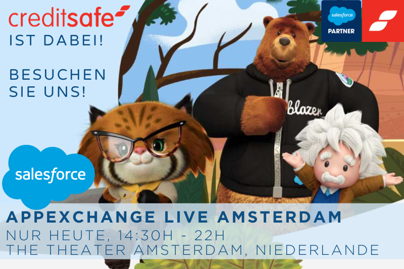 Als langjähriger #Salesforce-Partner freuen wir uns dabei zu sein, auf der Salesforce #APPEXCHANGE LIVE Amsterdam! Besuchen Sie unseren #Creditsafe Stand – unser Team vor Ort freut sich auf Sie! Weitere Infos finden Sie hier: appexchange-amsterdam.com