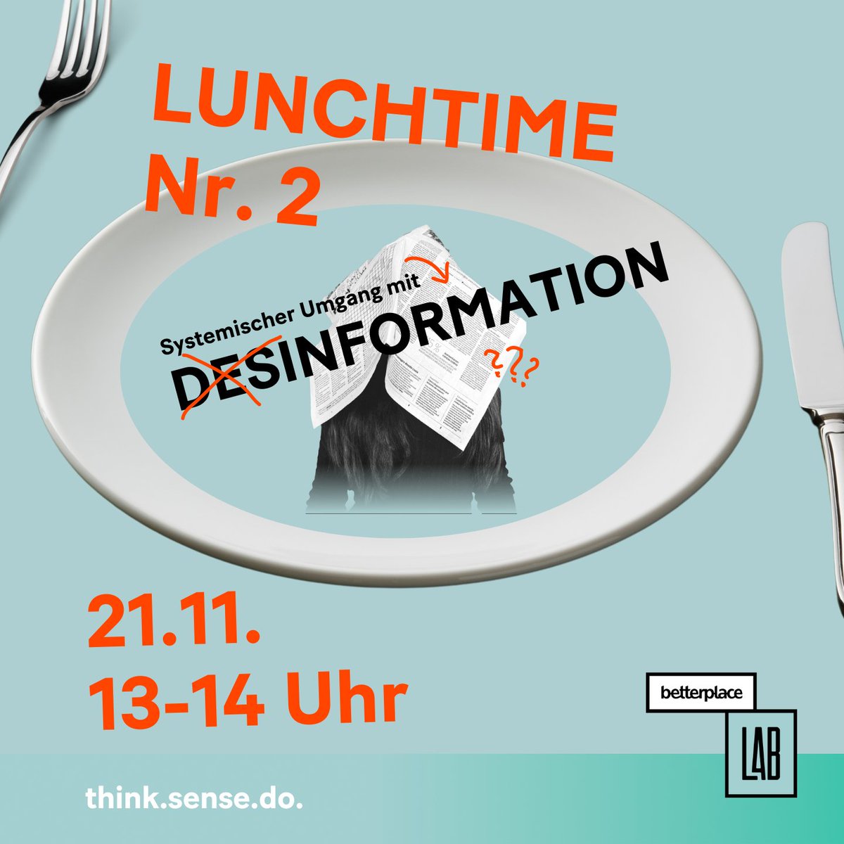 Für alle, die sich für die Workshopreihe "Systemischer Umgang mit Desinformation" interessieren, haben wir eine Sprechstunde eingerichtet. 
Schalte dich digital dazu am 21.11., 13 bis 14 Uhr 
Zur Anmeldung geht es hier: bit.ly/465mW5Z
#Desinformation #workshop