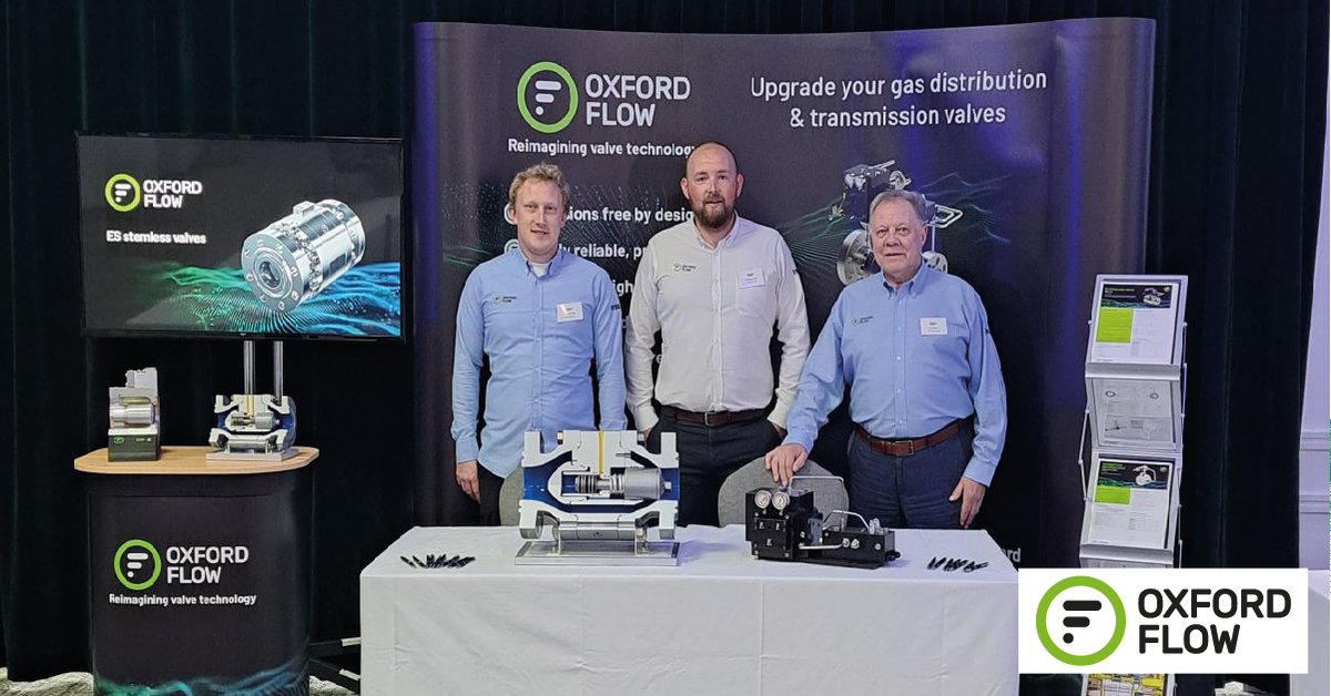 Oxford Flow are exhibiting gas distribution &amp; transmission valves <a href="/IGEMGi/">IGEM (Institution of Gas Engineers and Managers)</a> #Gas Conference. We're demoing our zero emission ES stemless valve &amp; #Hydrogen ready, IM gas regulators. Meet us &amp; discuss your gas #pipeline requirements. oxford-flow.com #IGEM