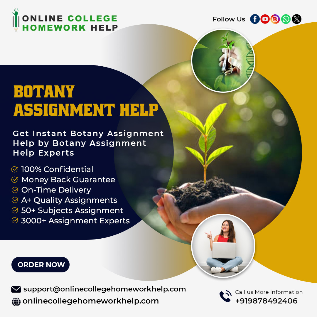 Onlinechwhelp's tweet image. 🌿 Struggling with your Botany assignments? Don&apos;t let the complexities of plant life stump you! #OnlineCollegeHomeworkHelp is here to guide you through the greenery of knowledge. 📚🌱 

Order Now📞 : +91-9878492406

#BotanyAssignmentHelp #Botany #OnlineCollegeHomeworkHelp