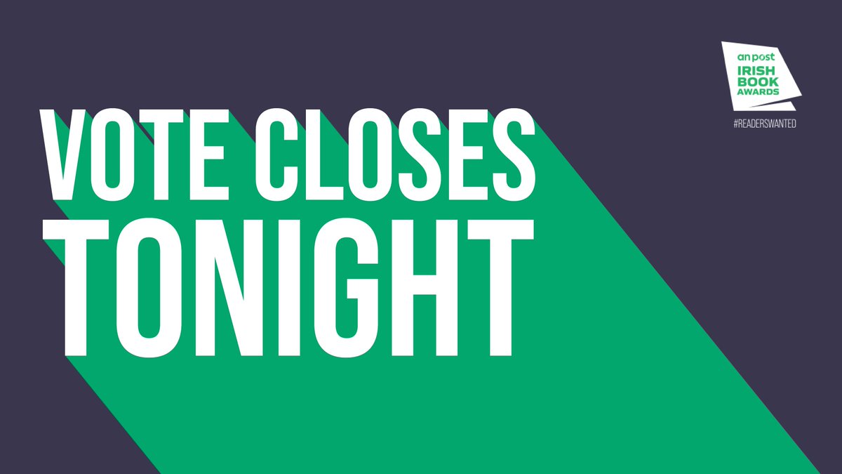 An Post Irish Book Awards (@anpostibas) on Twitter photo Calling all readers, it's your LAST CHANCE TO VOTE on this year's An Post Irish Book Awards Shortlists to help crown your winners!
You have until 5pm to cast your all-important vote as well as a chance to win $100 of <a href="/book_tokens/">National Book Tokens</a>.
Vote here: bit.ly/4675RsB Calling all readers, it's your LAST CHANCE TO VOTE on this year's An Post Irish Book Awards Shortlists to help crown your winners!
You have until 5pm to cast your all-important vote as well as a chance to win $100 of <a href="/book_tokens/">National Book Tokens</a>.
Vote here: bit.ly/4675RsB