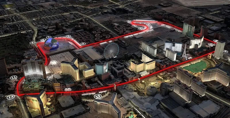 tony2oak's tweet photo. Showtime is almost here for F1’s Las Vegas gamble 
#F1 #LasVegasGP #almost 
https://t.co/mzH365toim https://t.co/d9zzF6XSsV