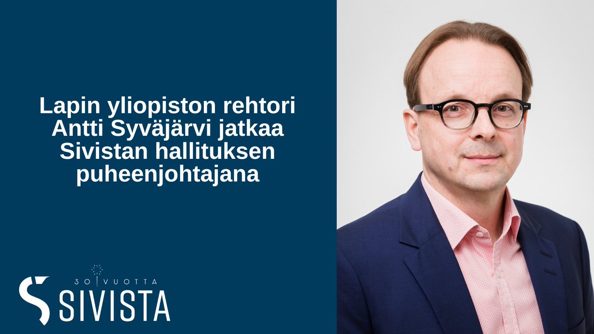 Lapin yliopiston rehtori Antti Syväjärvi jatkaa Sivistan hallituksen puheenjohtajana

▶️Syyskokous on tänään valinnut Lapin yliopiston rehtori Antti Syväjärven jatkamaan hallituksen puheenjohtajana. <a href="/ulapland/">University of Lapland</a> <a href="/AnttiSyvajarvi/">Antti Syväjärvi</a> 

Koko hallitus löytyy
👇
sivista.fi/tiedotteet/lap…