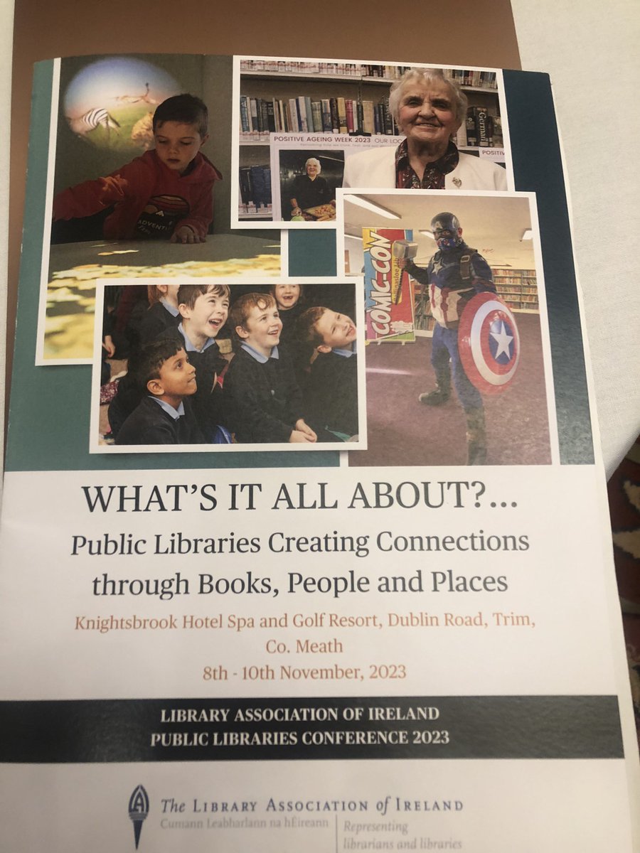 Delighted to be attending the @LAIpublic public library conference in beautiful Co. Meath @MeathLibrary @meathcoco #LAIPLC2023.